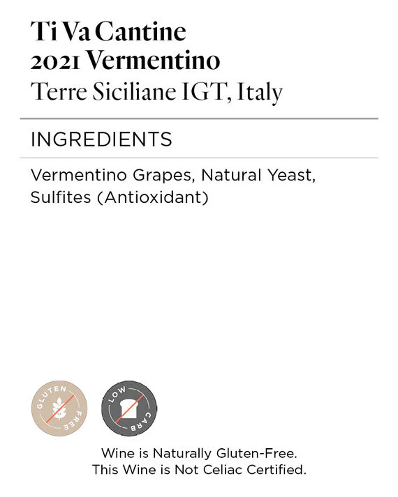 Ti Va Cantine 2021 Vermentino Terre Siciliane IGT, Italy - Image 5