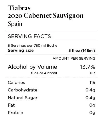 Tiabras 2020 Cabernet Sauvignon, Spain - Image 4