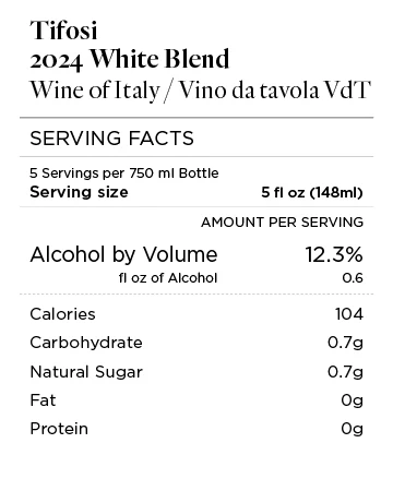 Tifosi 2024 White Blend, Wine of Italy / Vino da tavola VdT - Image 4