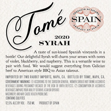 Tomé 2020 Syrah, Spain - Image 3