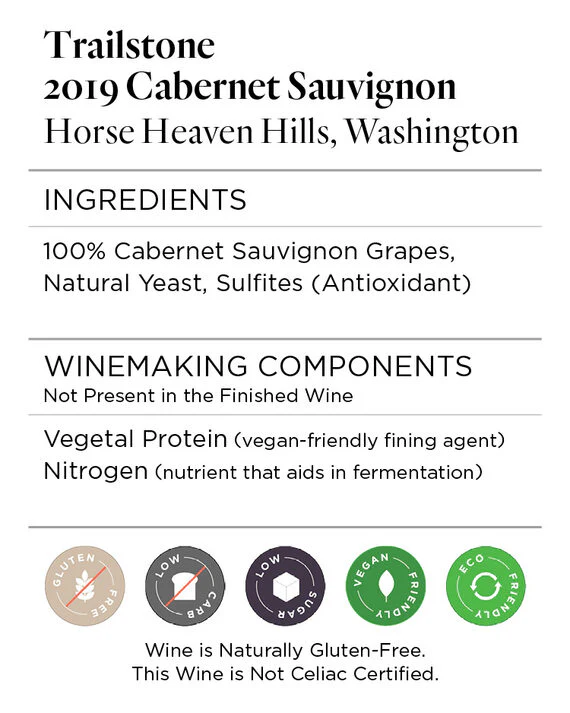 Trailstone 2019 Cabernet Sauvignon Horse Heaven Hills, Washington - Image 7