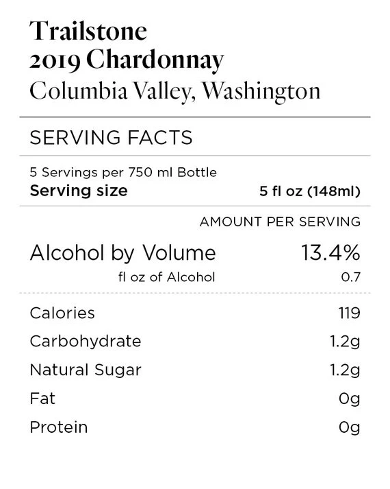 Trailstone 2019 Chardonnay Columbia Valley, Washington - Image 6