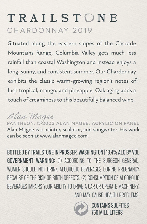 Trailstone 2019 Chardonnay Columbia Valley, Washington - Image 9