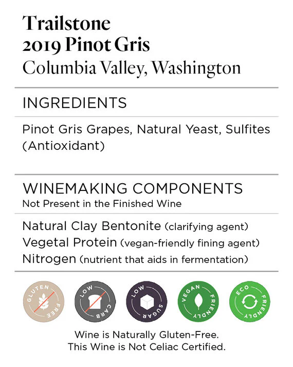 Trailstone 2019 Pinot Gris Columbia Valley, Washington - Image 7