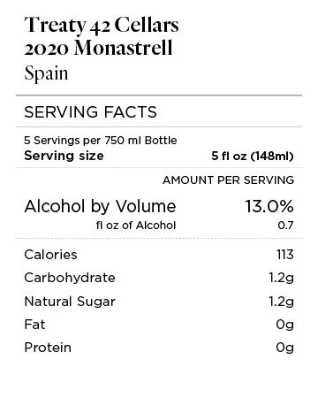 Treaty 42 Cellars 2020 Monastrell, Spain - Image 4