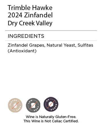 Trimble Hawke 2024 Zinfandel Dry Creek Valley - Image 4