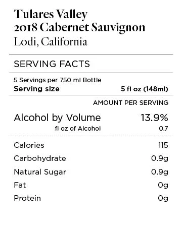 Tulares Valley 2018 Cabernet Sauvignon Lodi, California - Image 4