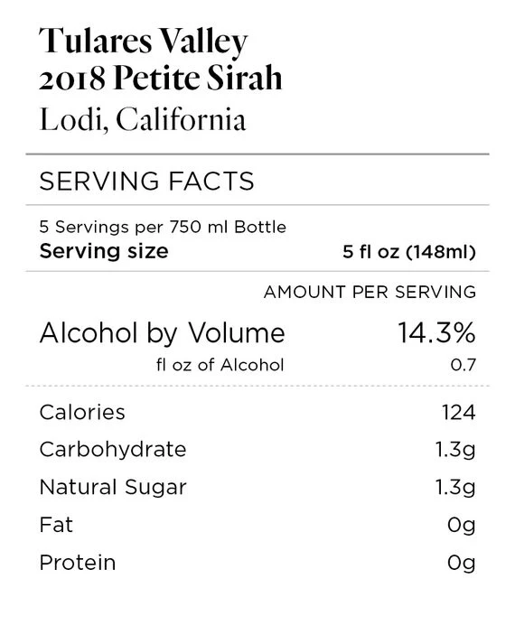 Tulares Valley 2018 Petite Sirah Lodi, California - Image 4