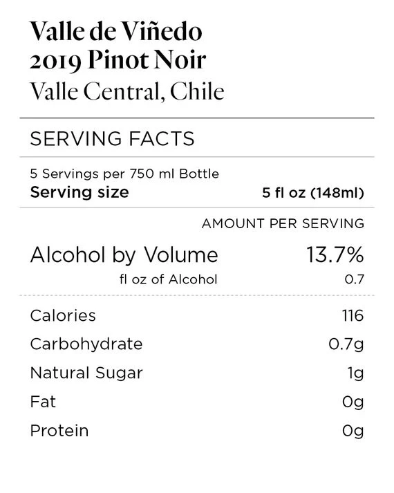 Valle de Viñedo 2019 Pinot Noir Valle Central, Chile - Image 4