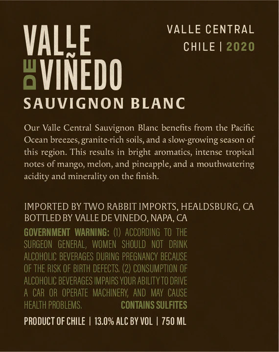 Valle de Viñedo 2020 Sauvignon Blanc Valle Central, Chile - Image 6