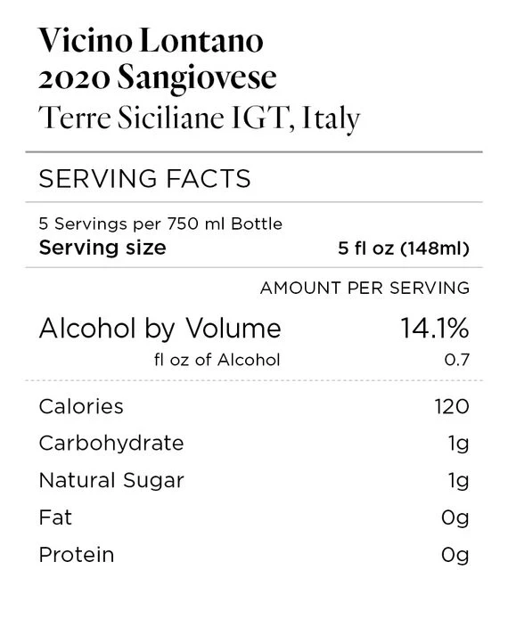 Vicino Lontano 2020 Sangiovese Terre Siciliane IGT, Italy - Image 4