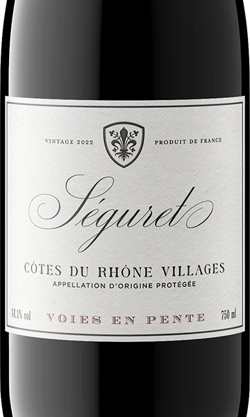 Voies en Pente 2022 Red Blend Côtes du Rhône Villages Seguret, France - Image 2