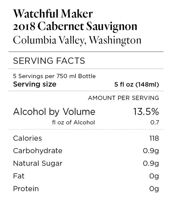 Watchful Maker 2018 Cabernet Sauvignon Columbia Valley, Washington - Image 6