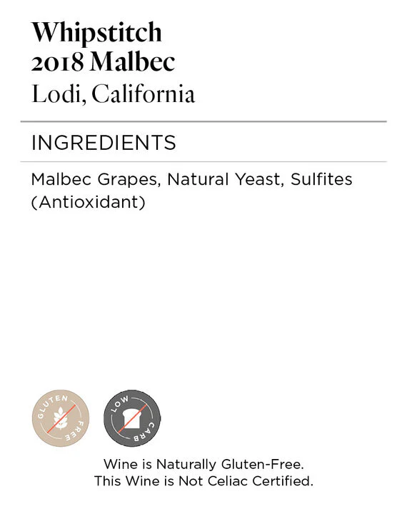 Whipstitch 2018 Malbec Lodi, California - Image 5