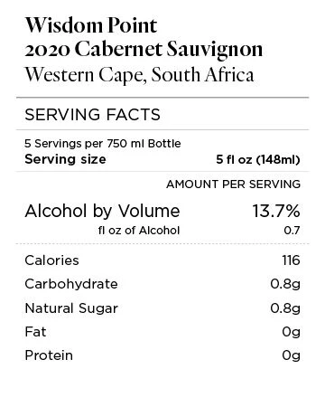 Wisdom Point 2020 Cabernet Sauvignon Western Cape, South Africa - Image 4