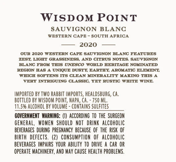 Wisdom Point 2020 Sauvignon Blanc Western Cape, South Africa - Image 8