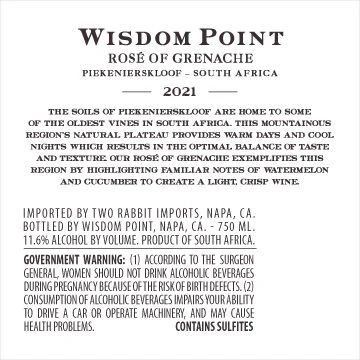 Wisdom Point 2021 Rosé of Grenache Piekenierskloof, South Africa - Image 3