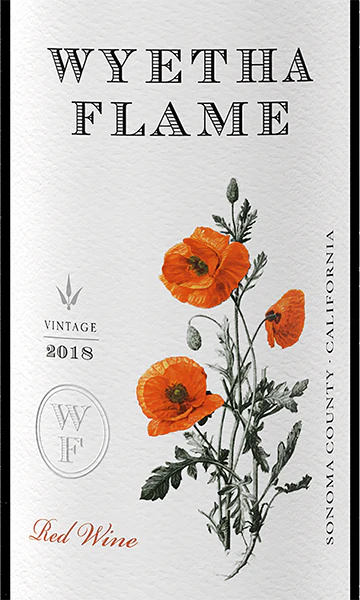 Wyetha Flame 2018 Red Varietals Sonoma County, California - Image 2