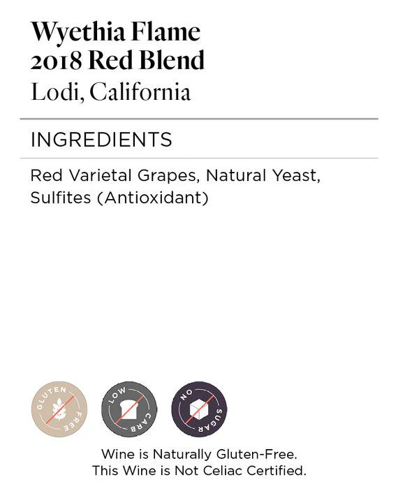 Wyethia Flame 2018 Red Blend Lodi, California - Image 4